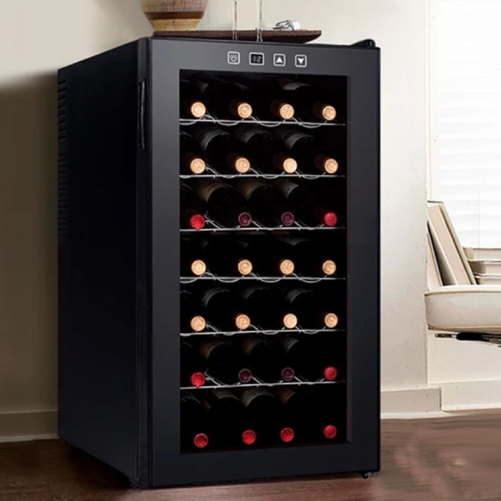 ENFRIADOR DE VINOS 72LTS. 28 BOTELLAS - DISPLAY TOUCH negro