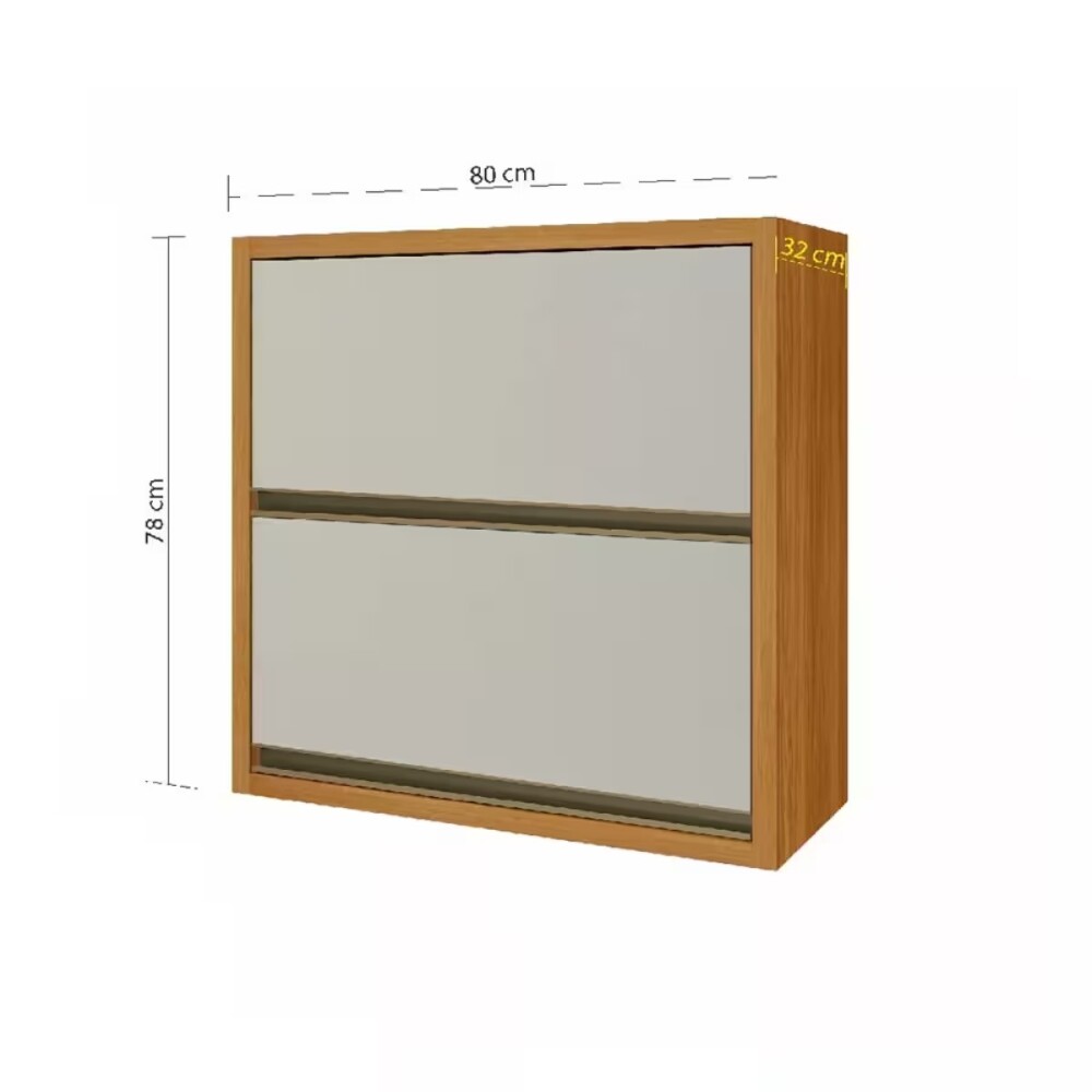 Aéreo Baronesa 80 cm Off White 2 Puerta Aéreo Baronesa 80 Cm Off White 2 Puerta