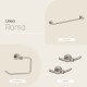 Set Accesorios Roma Con Perchas Dobles Cromado GRIS-BRUSHED NICKEL