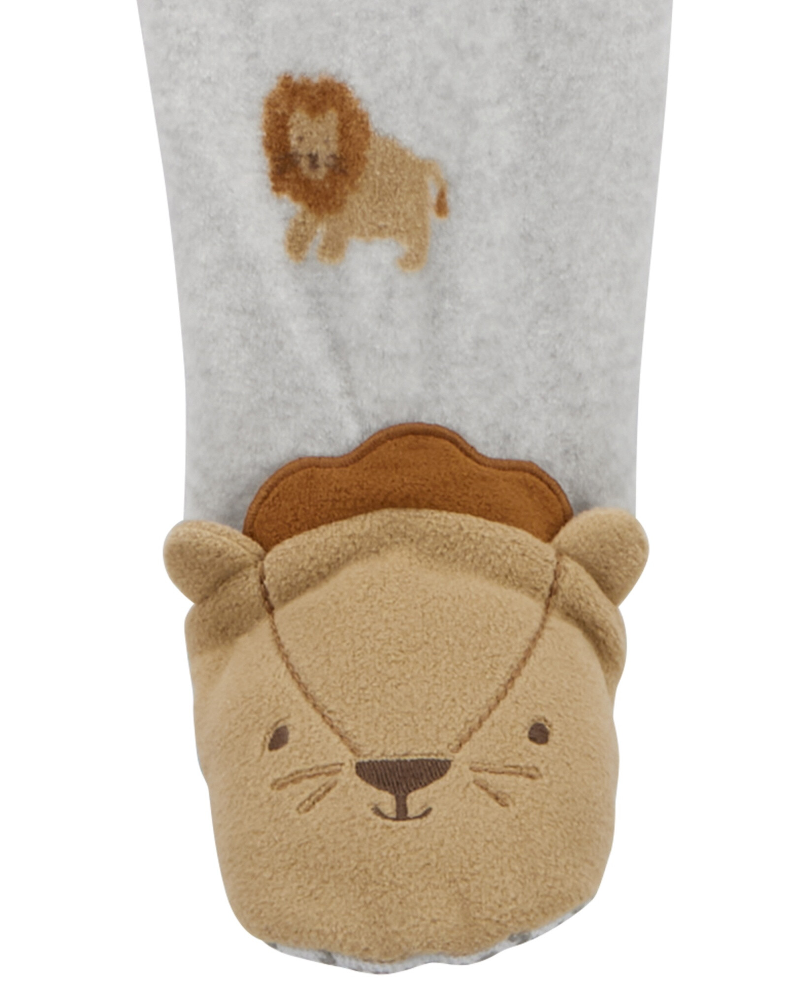 Pijama uno pieza de micropolar, con pie, diseño leones. Talles 2-5T Pijama uno pieza de micropolar, con pie, diseño leones. Talles 2-5T