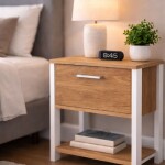 MESA DE LUZ BLANCO MIEL