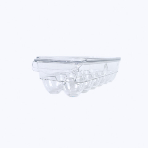 ORGANIZADOR RECT ACRIL TRANSP P/HUEVOS C/TAPA Unica