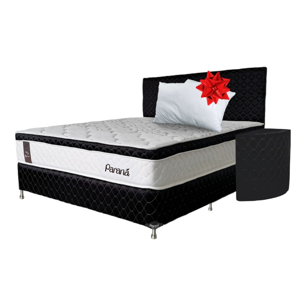 SOMIER COMPLETO ENJOY 1.60X2.00 100KG + 2 ALMOHADAS PARANA Unica