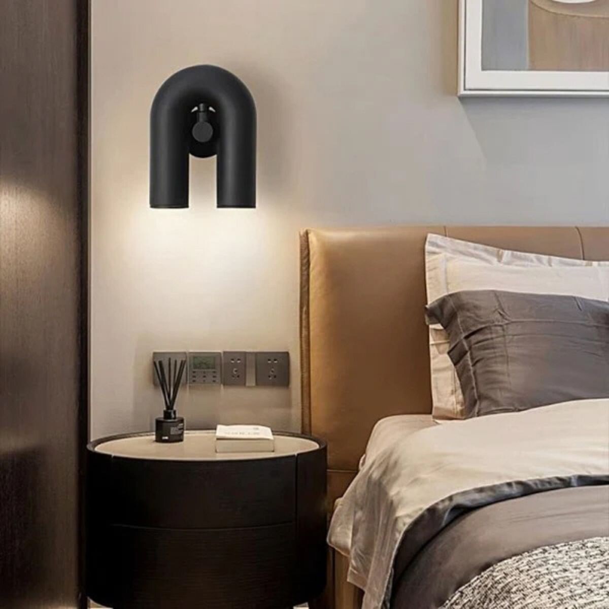 LUMINARIA DE PARED ORBITER Negro 