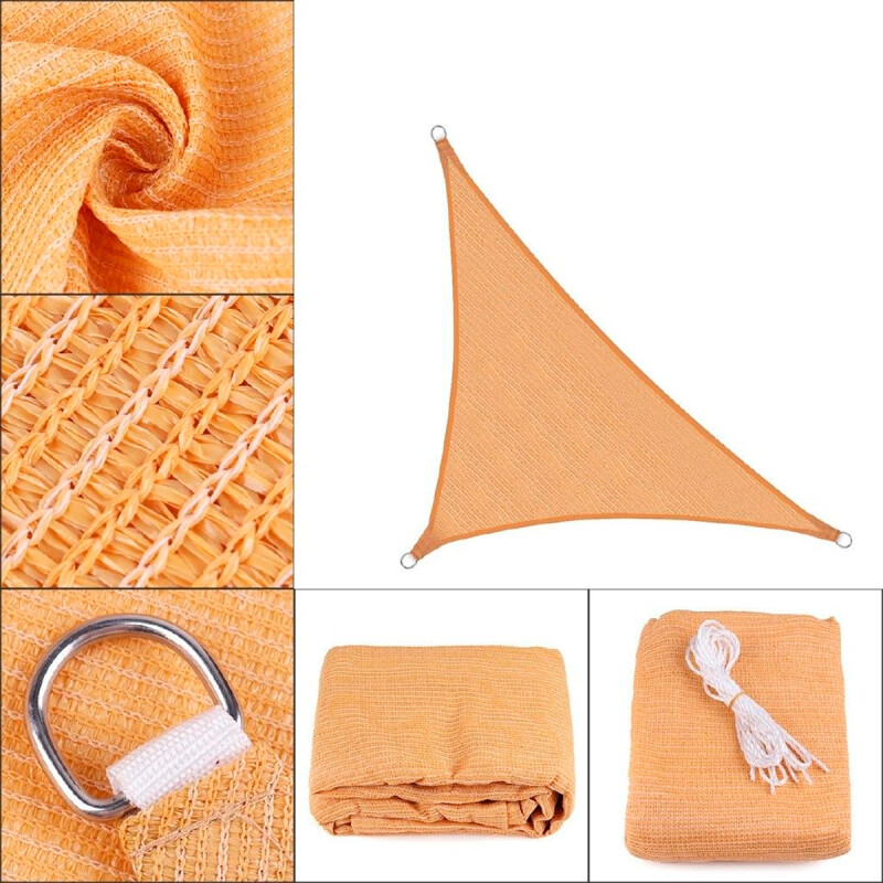 Lona vela triangular en malla sombra 3,6 mts BEIGE