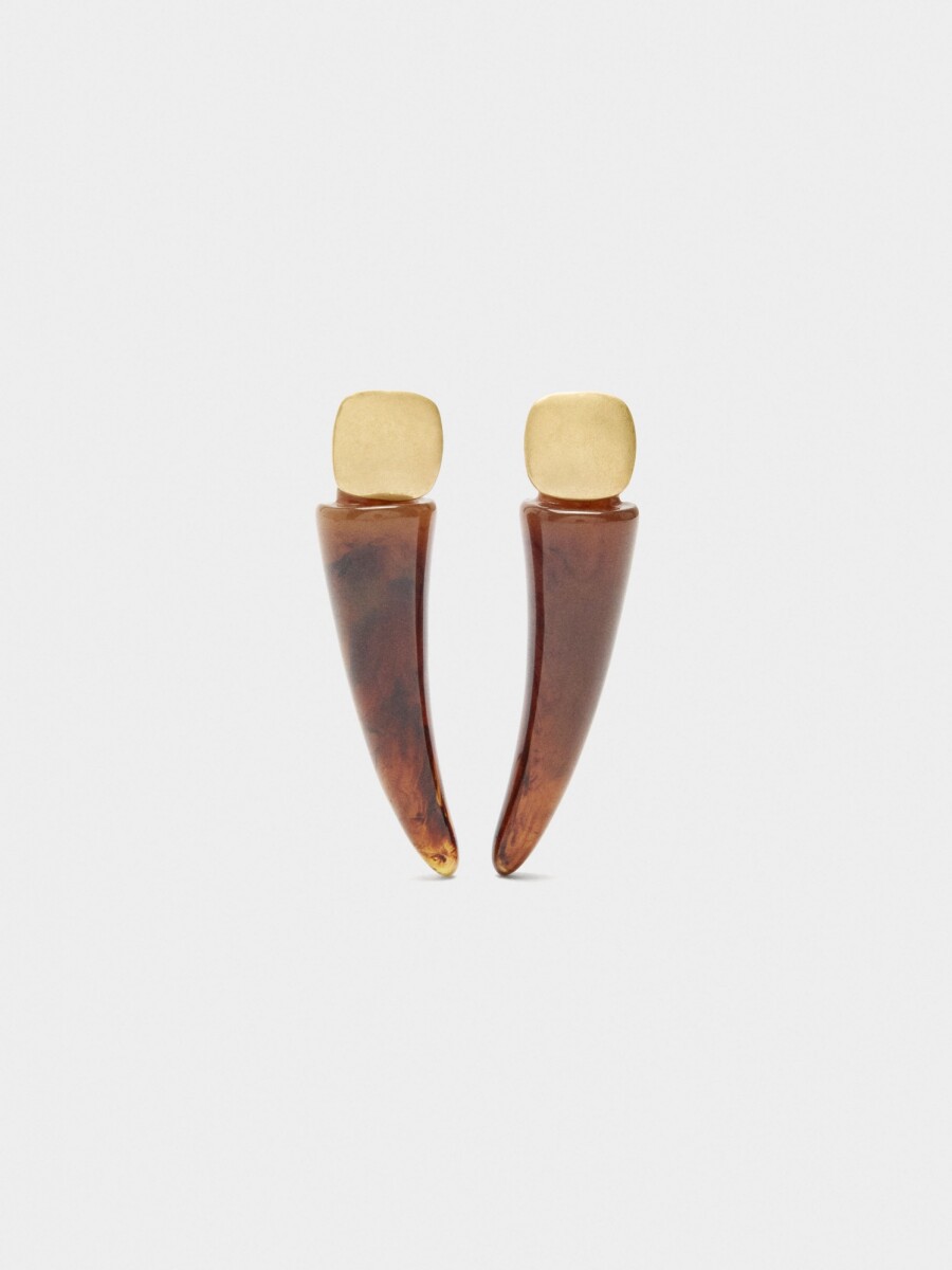 Pendientes Efecto Piedra marron