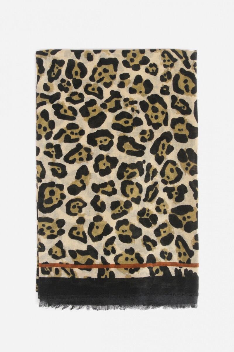 Pashmina animal print reborde animal print