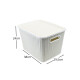 Caja organizadora símil ratán 20lt BLANCO