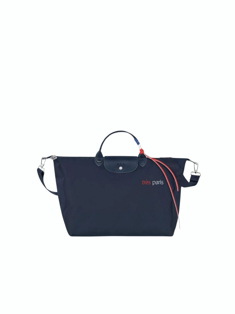 Longchamp -Cartera plegable de nylon con correa, Le pliage trés Paris 