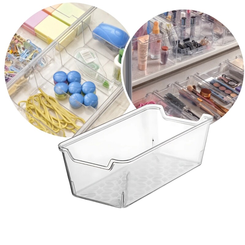 Organizador de acrílico 8,6 x 17,2 cm TRANSPARENTE