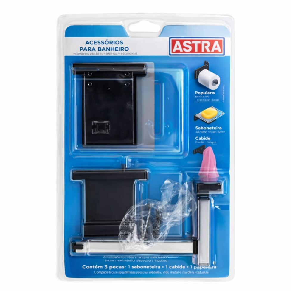 Kit de accesorios 3 piezas negro Astra Kit De Accesorios 3 Piezas Negro Astra