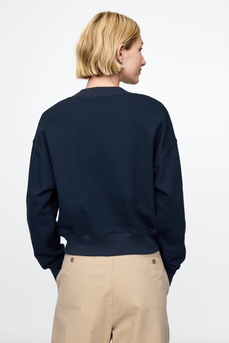 Buzo Deportivo Logo Gap Mujer Tapestry Navy