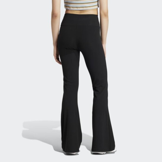 Calza Adidas Essentials Rib Flared Negro