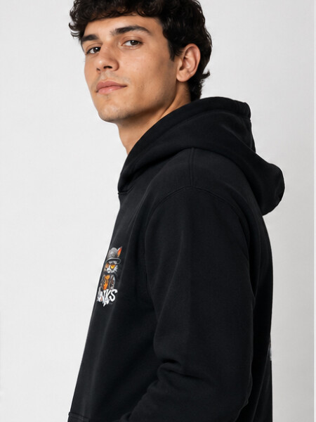 BUZO OXX 7145 GATO PUNKS NEGRO