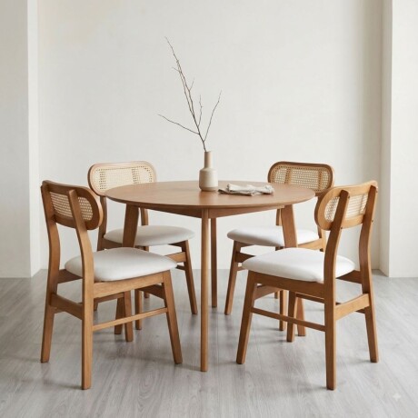 Juego De Comedor Yumiko Redondo 4 Sillas Juego De Comedor Yumiko Redondo 4 Sillas