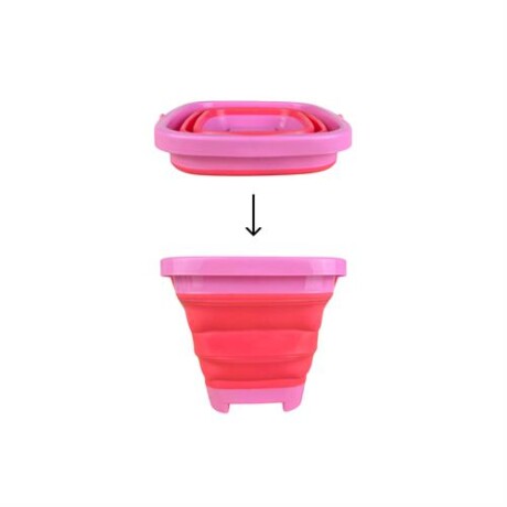 Set de juego de playa balde cuadrado plebale Fucsia