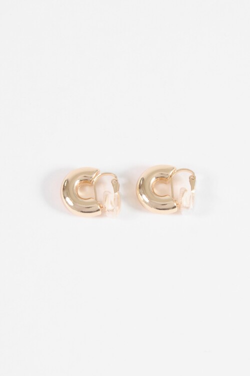 Aros clip bold dorado