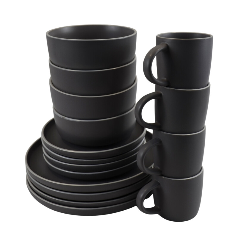 Juego vajilla 16 piezas 27/20/15/350ml GRIS
