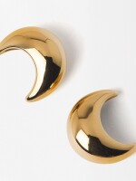 Pendientes De Aro Relieve - Acero Inoxidable dorado