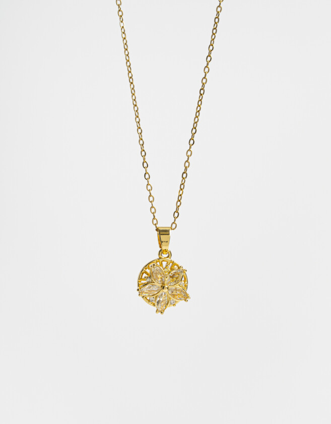 Cadena Corta con Dije Premium Gold Collar De Acero Inoxidable - Dorado