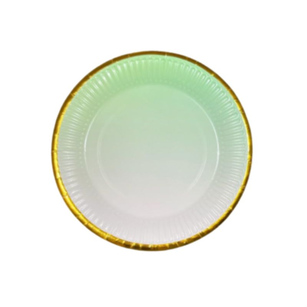 Plato Descartable Degrade Pastel x10 - Verde 