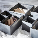 SET 3 ORGANIZADORES TELA GRIS 14x14x13CM SET 3 ORGANIZADORES TELA GRIS 14x14x13CM