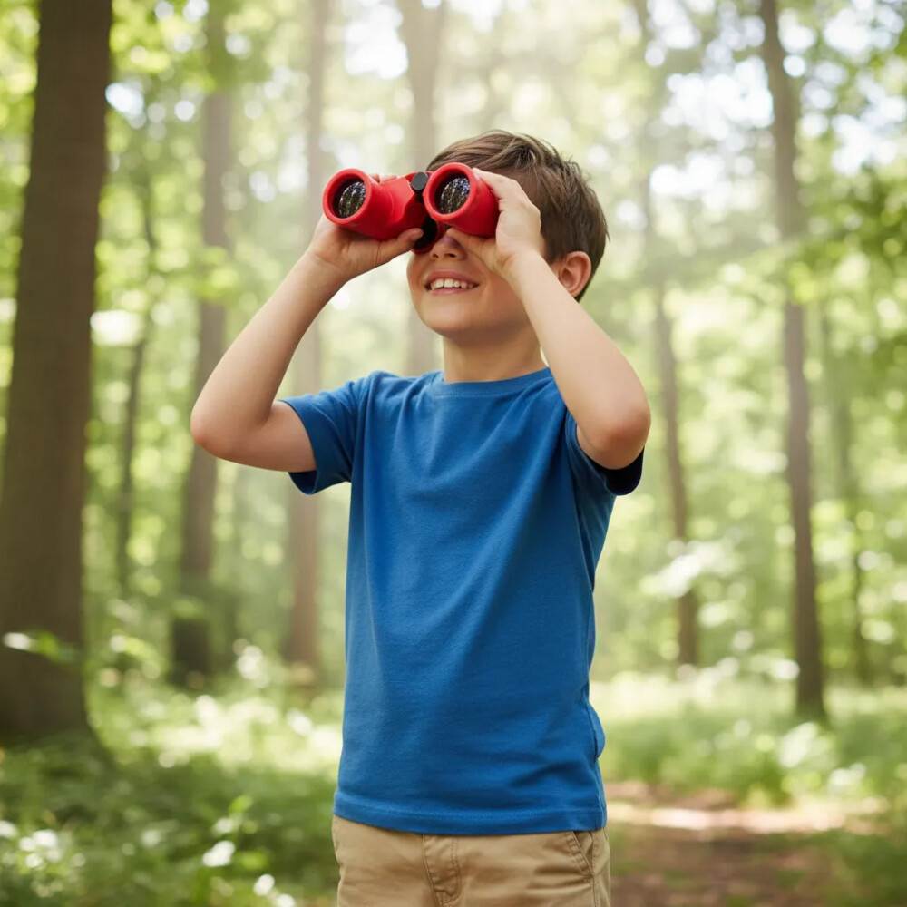 Binoculares infantiles. Largavistas Rojo