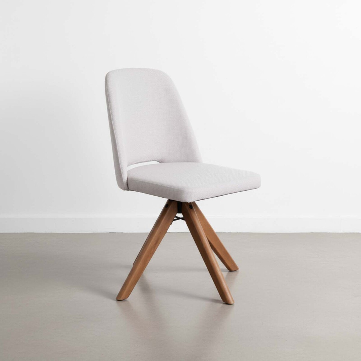 SILLA DE OFICINA - MADERA-Y-TELA NATURAL-BEIGE HERA 