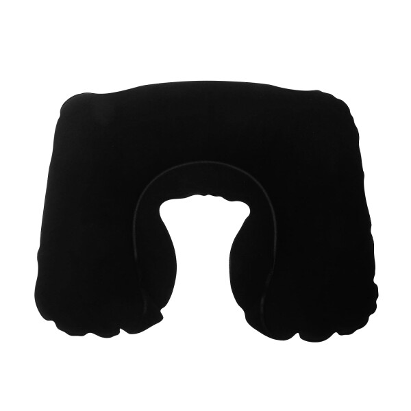 Set De Viaje Almohada Inflable + Cubre Ojos Calidad Variante Color Negro