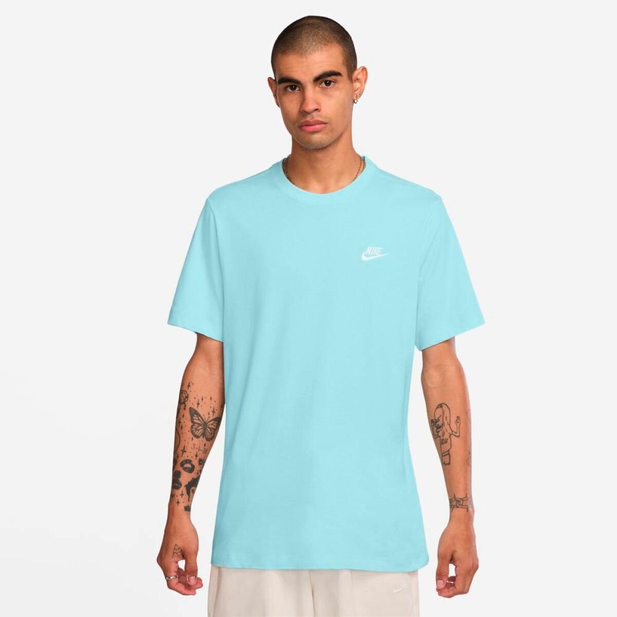 Remera Nike Sportswear Club de Hombre - Celeste 