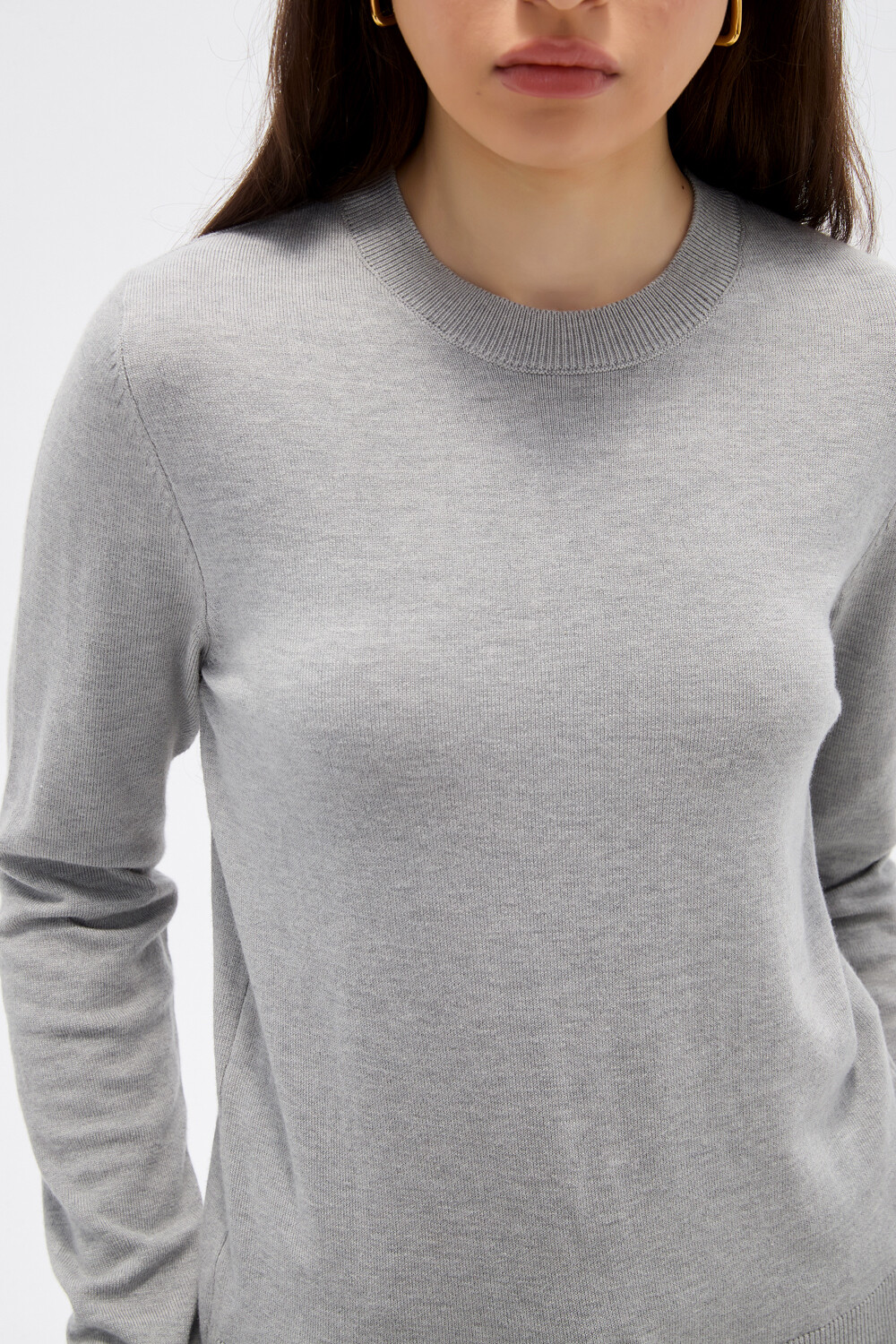 Sweater Tiral Gris Melange Medio