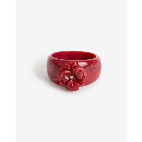 Brazalete Flor Resina Dorado