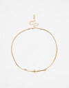 Collares Cortos Metal Collar Con Mariposas - Dorado