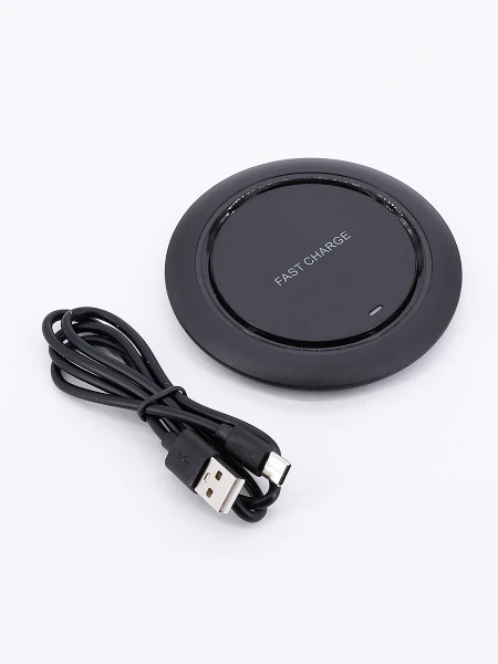 CARGADOR INALÁMBRICO CIRCULAR NEGRO