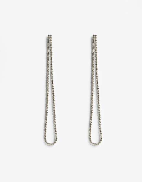 Aros Colgantes Largos Strass Aros Colgantes Largos Strass - Cristal