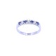 Anillo oro 18 k blanco con zafiros azules y brillantes. Anillo oro 18 k blanco con zafiros azules y brillantes.