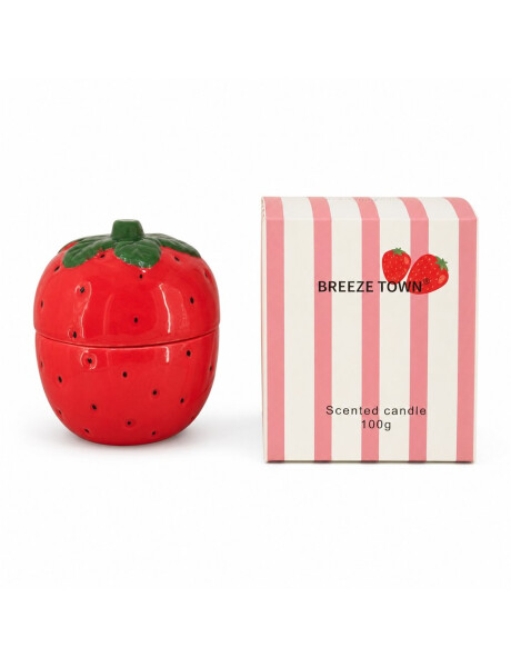 VELA AROMATICA DE FRUTA CON TAPA FRUTILLA VELA AROMATICA DE FRUTA CON TAPA FRUTILLA