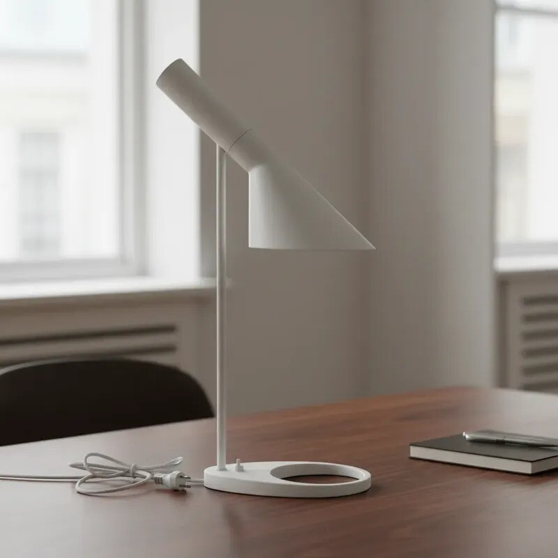 Lampara de mesa blanca con movimiento - PRODUCTO CON DETALLES Lampara de mesa blanca con movimiento - PRODUCTO CON DETALLES