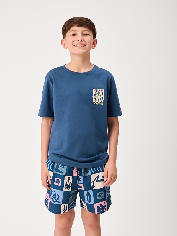 T-SHIRT AMSTER TEEN RUSTY Azul