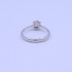 Anillo solitario oro 18k blanco con brillante engrace 6 puntas. Anillo solitario oro 18k blanco con brillante engrace 6 puntas.