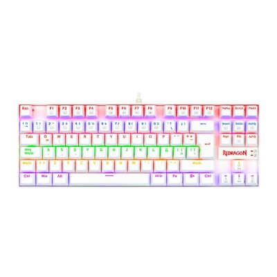 Teclado Redragon Kumara K552W Blanco Mecánico Rainbow Switch Red Teclado Redragon Kumara K552W Blanco Mecánico Rainbow Switch Red