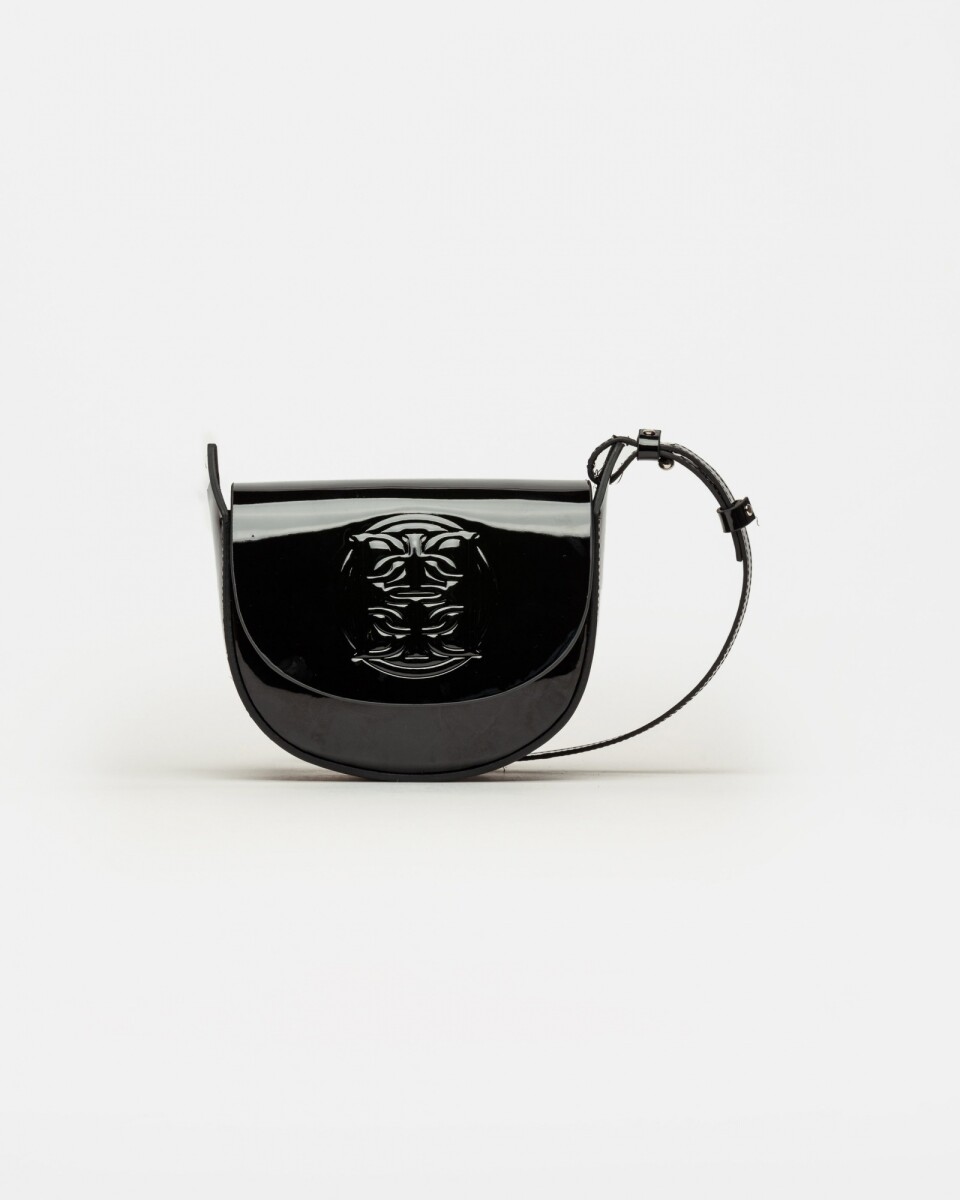 Mini bag Aura en cuero charol - Negro 