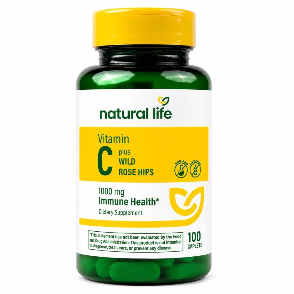 VITAMINA C 1000 MG PLUS W/ ROSE HIPS NAT única