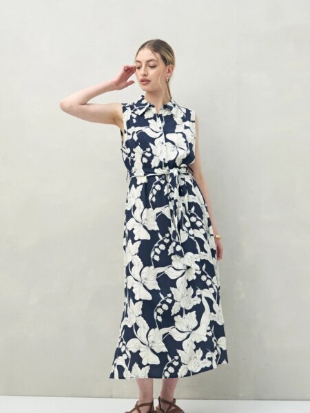 VESTIDO D.CASSIN SANTA TERESA AZUL