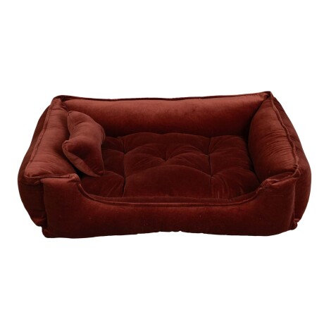 CAMA MASCOTAS C/ALMOHADÓN POLIESTER ROJO ANK-07