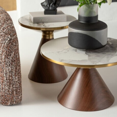 MESA AUXILIAR CONO CERAMIC Blanco - Small