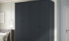 Ropero Americano PLUS 4 puertas 2 cajones - 100%MDF Gris