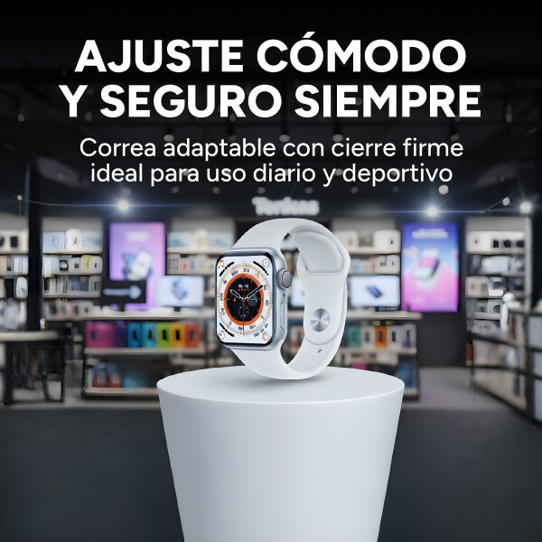 Reloj Inteligente Smartwatch Pro T700S Bluetooth Fitness Color Variante Blanco