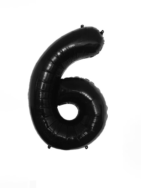 GLOBO NUMERO 6 NEGRO