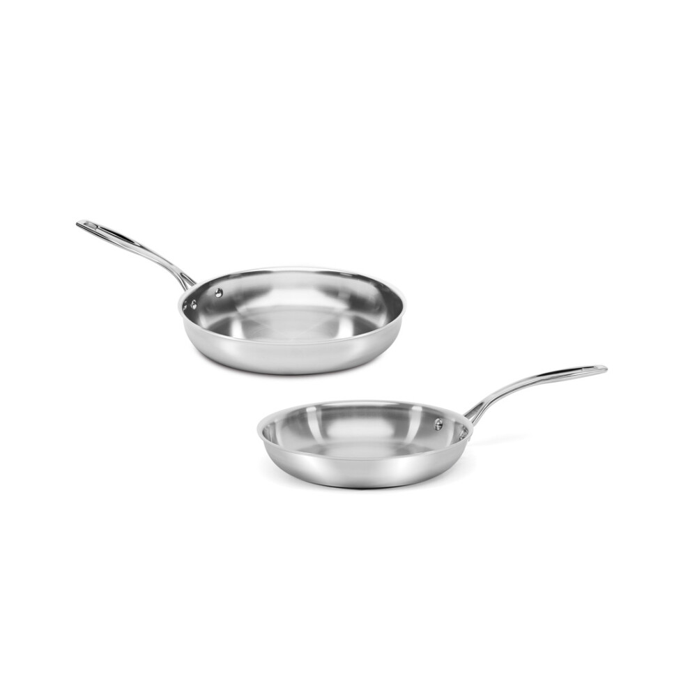 Cuisinart® Set de 2 sartenes de 5 capas en Acero Inoxidable de 22,86 cm y 27,94 cm. N/A